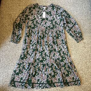 NWT Canyon Retreat Tiered Maxi Dress Size 1XT Floral Cottage Core Lace Crochet